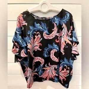 MARK Black Floral Blouse 3X